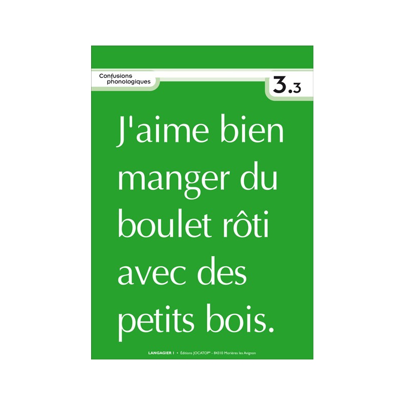 Exemple "Confusions phonologiques"