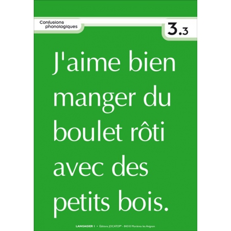 Exemple "Confusions phonologiques"
