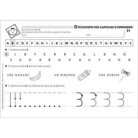 Fiche "Découverte des capitales d'imprimerie"