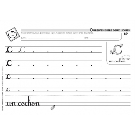 Fiche "Cursives entre deux lignes"