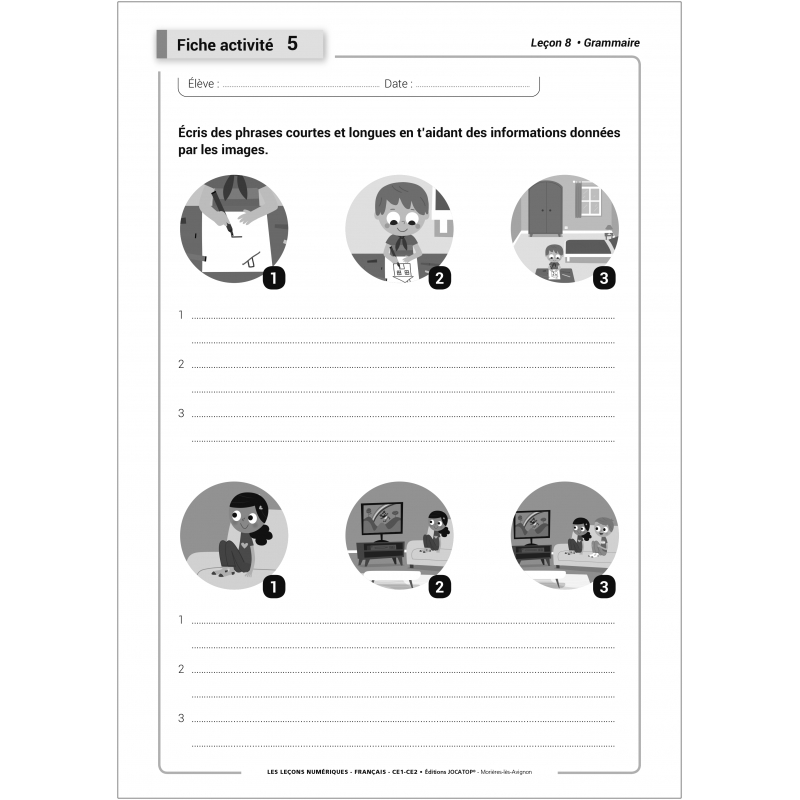 Leçons de vocabulaire – Français – Cycle 2 (CP, CE1, CE2) – Application interactive – JOCATOP