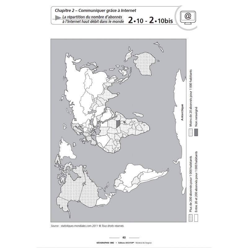 Extrait Atlas Enseigner la géographie – CM2 – Mallette pédagogique complète – JOCATOP