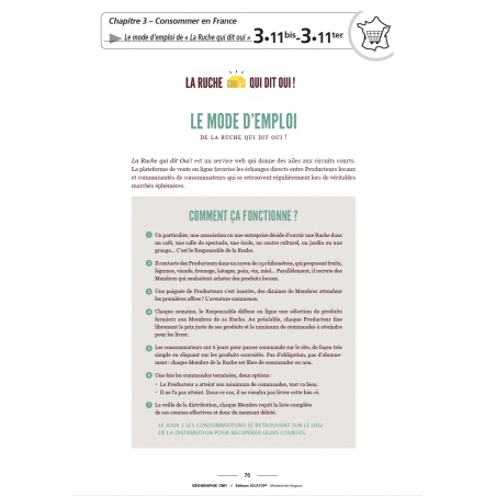 Extrait de l'atlas Enseigner la géographie – Géographie – CM1 – Mallette pédagogique PE – JOCATOP