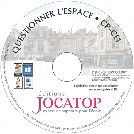 Cédérom
Ensemble pédagogique sciences – Questionner l’espace – CP CE1 – Ressource pédagogique – JOCATOP