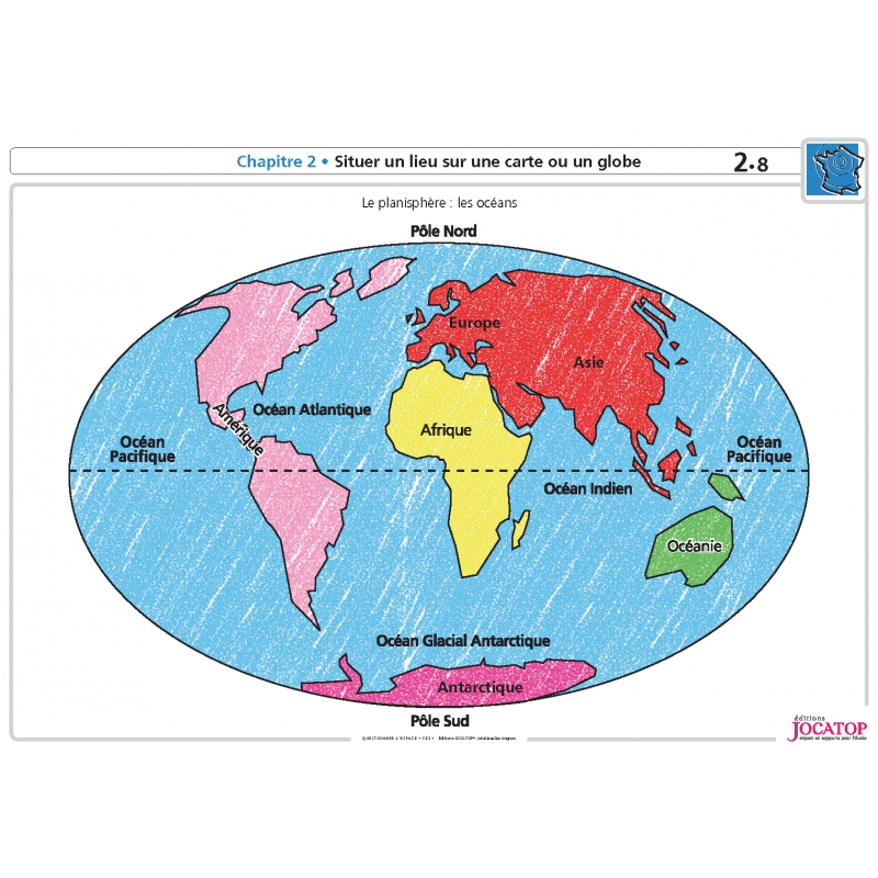 Posters Questionner l’espace et les espaces – Géographie – CE2 – Ensemble pédagogique complet – JOCATOP
