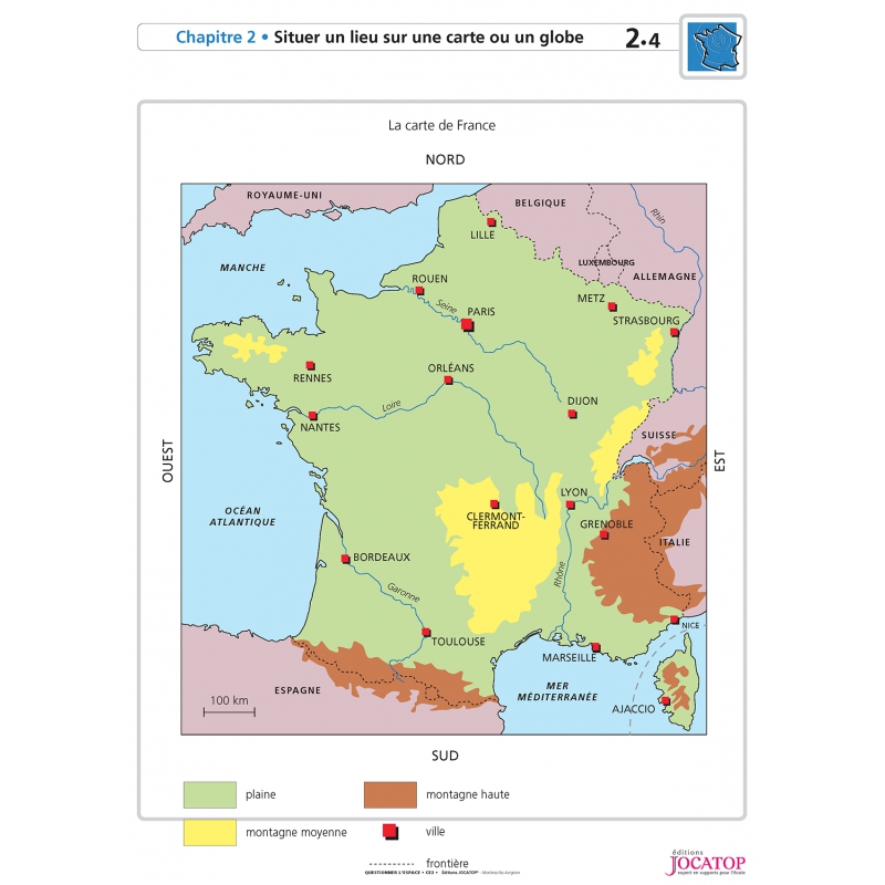 Posters Questionner l’espace et les espaces – Géographie – CE2 – Ensemble pédagogique complet – JOCATOP