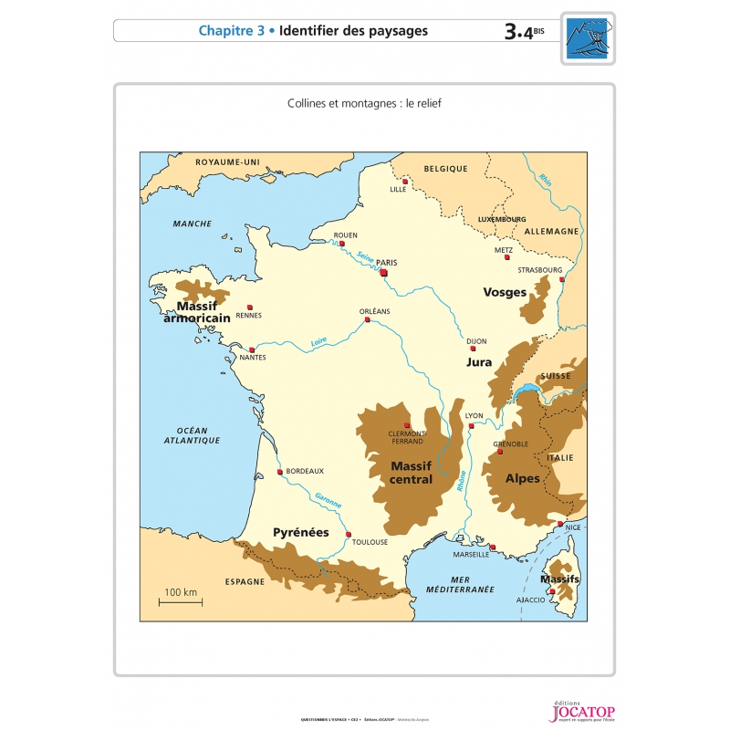 Posters Questionner l’espace et les espaces – Géographie – CE2 – Ensemble pédagogique complet – JOCATOP