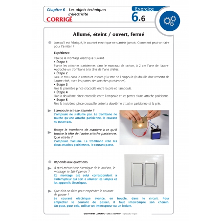 Fiche exercice avec corrigé
Développer une démarche scientifique – Sciences – CE2 – Dossier pédagogique – JOCATOP