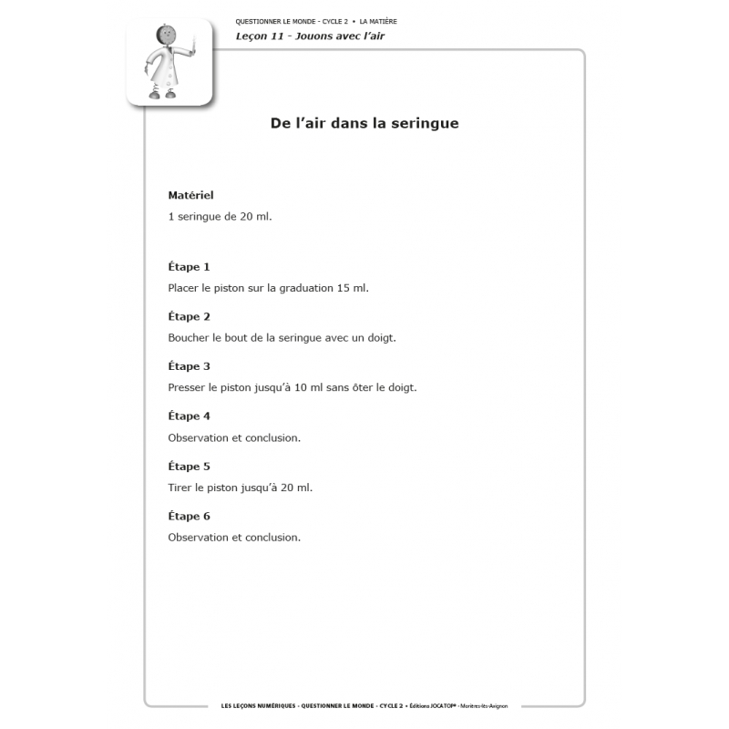 Protocole d'une expérience