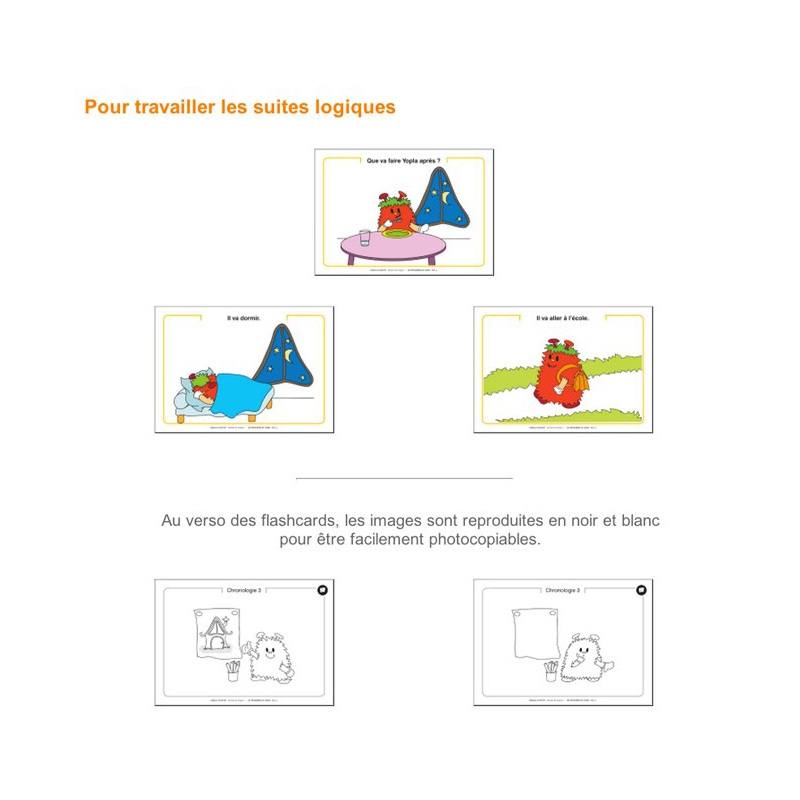 Exemple de flashcard pour travailler les suites logiques