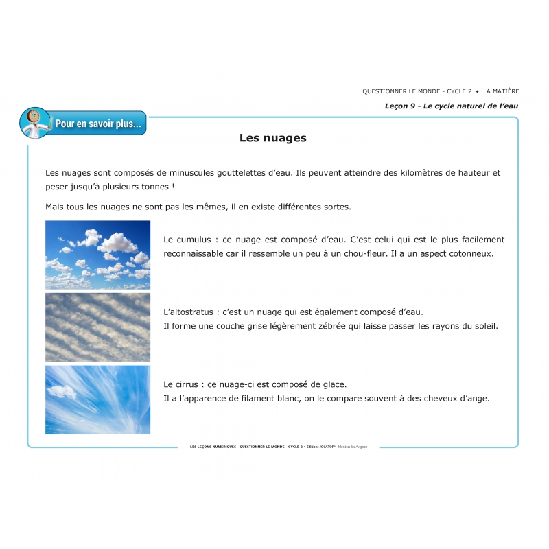 LES LEÇONS NUMÉRIQUES QUESTIONNER LE MONDE