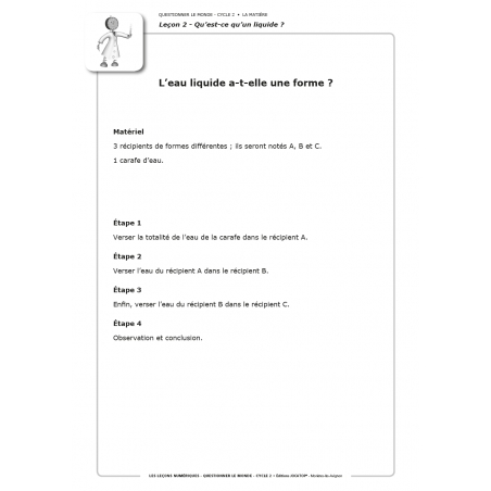 LES LEÇONS NUMÉRIQUES QUESTIONNER LE MONDE