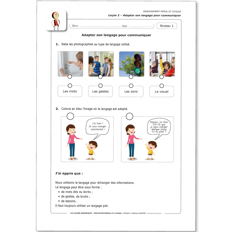 LES LEÇONS NUMÉRIQUES D'ENSEIGNEMENT MORAL ET CIVIQUE
