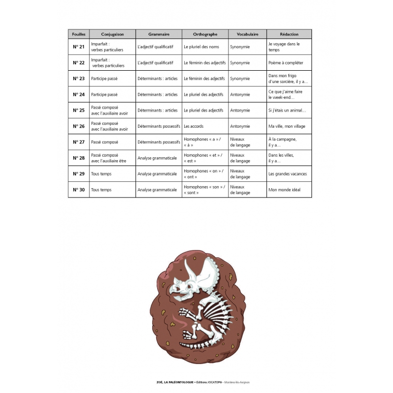 Sommaire Rallyes français – Conjugaison, grammaire, orthographe, vocabulaire – CE2 – Classeur photocopiable