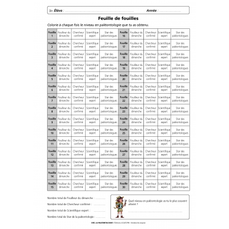 Feuille des fouilles Rallyes français – Conjugaison, grammaire, orthographe, vocabulaire – CE2 – Classeur photocopiable