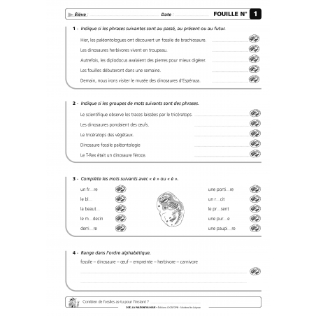 Fiche exercices Rallyes français – Conjugaison, grammaire, orthographe, vocabulaire – CE2 – Classeur photocopiable