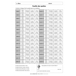Feuille des quêtes Français : Développer les compétences en conjugaison, grammaire et vocabulaire – CM2 – Classeur photocopiable