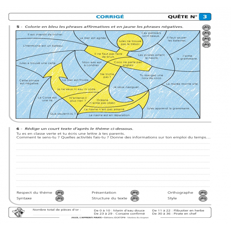 Activité de prolongement corrigée Français : Développer les compétences en conjugaison, grammaire et vocabulaire – CM2