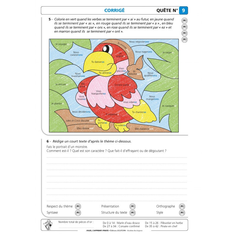 Activité de prolongement corrigée Français : Développer les compétences en conjugaison, grammaire et vocabulaire – CM2