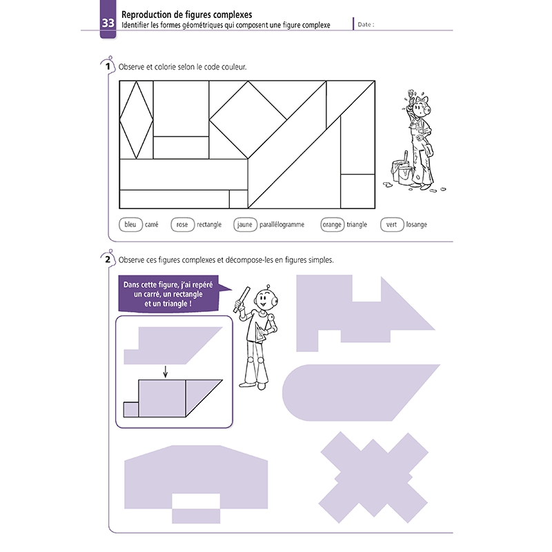 Apprendre la géométrie – Mathématiques CM2 – Cahier d’exercices avec Bout de Gomme – JOCATOP
