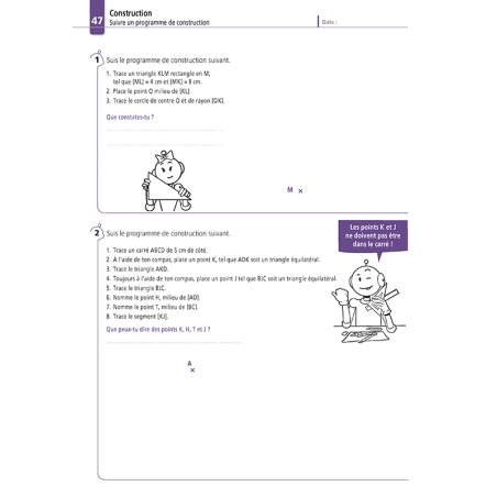 Apprendre la géométrie – Mathématiques CM2 – Cahier d’exercices avec Bout de Gomme – JOCATOP