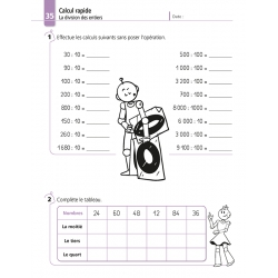 Cahier de calculs – Mathématiques CM1 – Je réussis mes calculs avec Bout de Gomme – JOCATOP