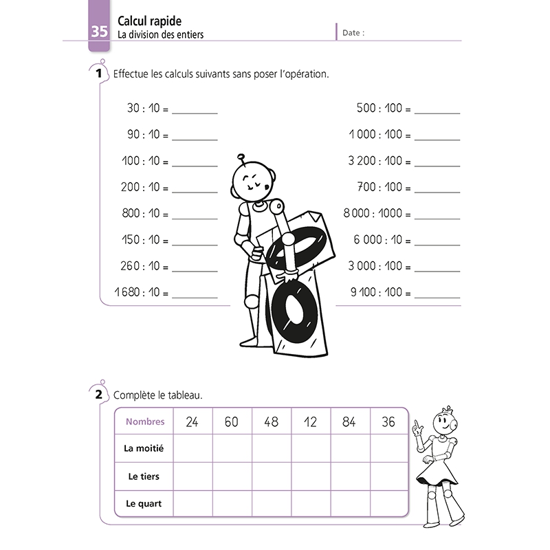 Cahier de calculs – Mathématiques CM1 – Je réussis mes calculs avec Bout de Gomme – JOCATOP