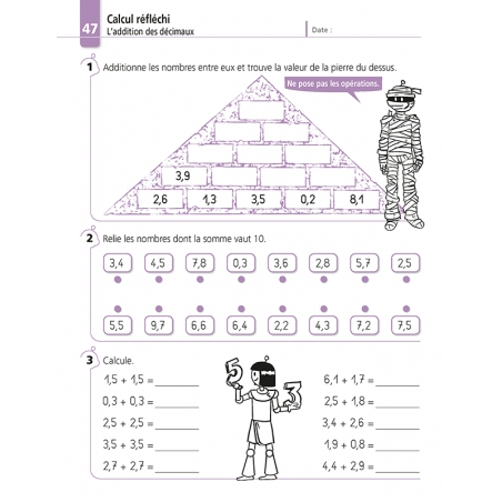 Cahier de calculs – Mathématiques CM1 – Je réussis mes calculs avec Bout de Gomme – JOCATOP