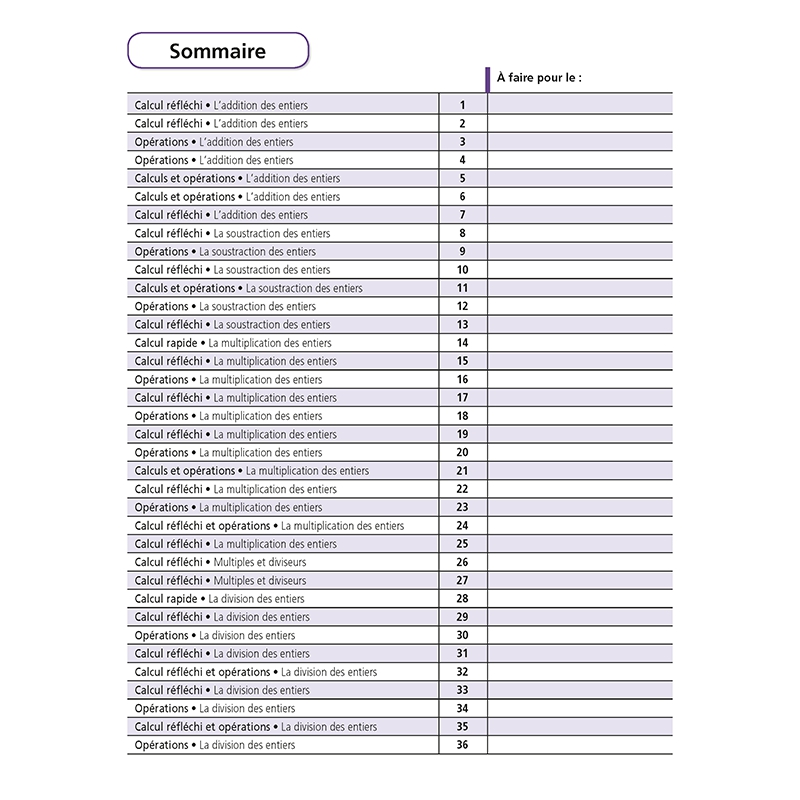 Calculs – Mathématiques – niveau CM2 – Cahier d’exercices « Je réussis mes calculs » – Jocatop