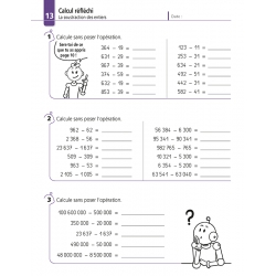 Calculs – Mathématiques – niveau CM2 – Cahier d’exercices « Je réussis mes calculs » – Jocatop