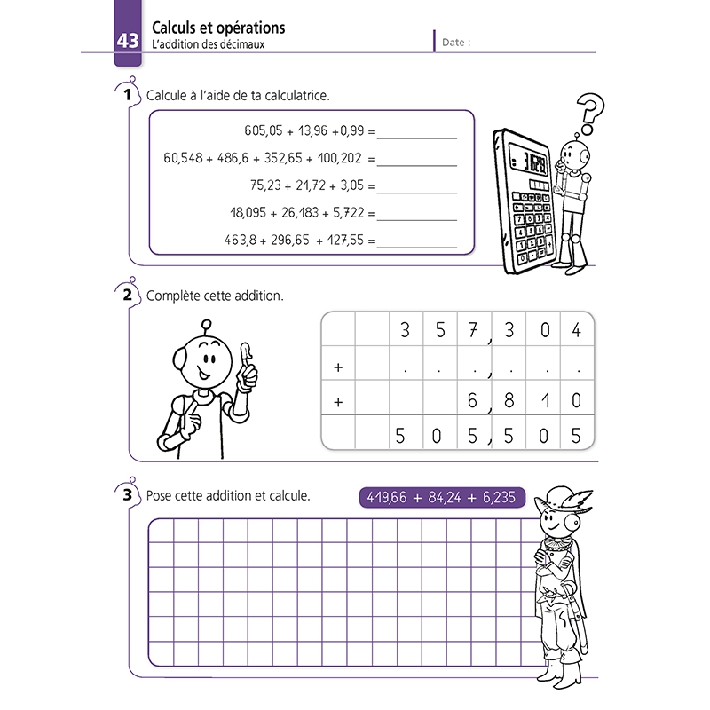 Calculs – Mathématiques – niveau CM2 – Cahier d’exercices « Je réussis mes calculs » – Jocatop