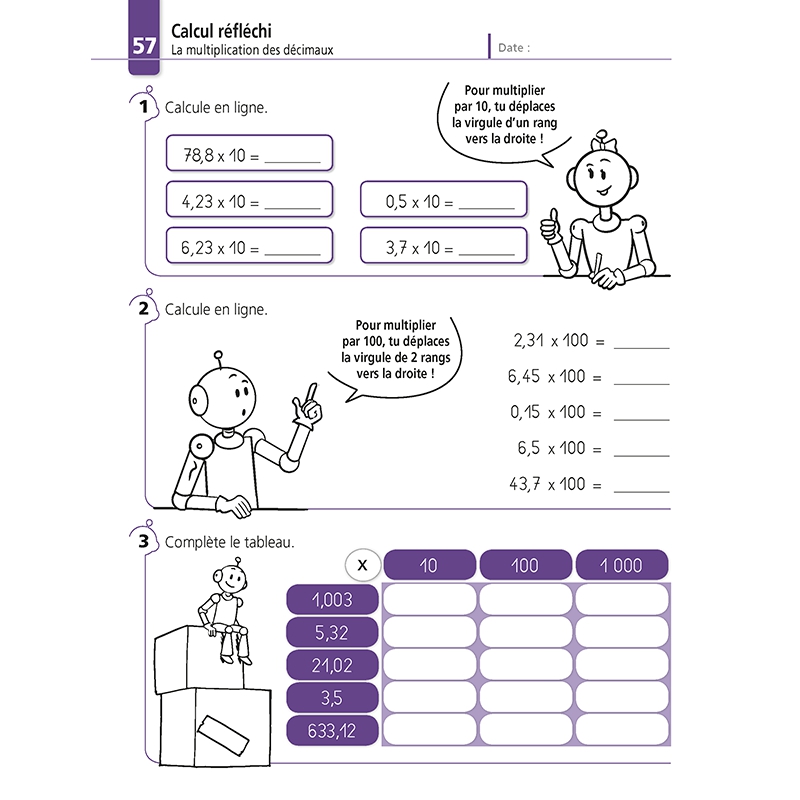 Calculs – Mathématiques – niveau CM2 – Cahier d’exercices « Je réussis mes calculs » – Jocatop