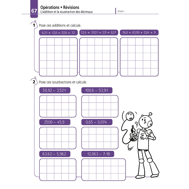 Calculs – Mathématiques – niveau CM2 – Cahier d’exercices « Je réussis mes calculs » – Jocatop