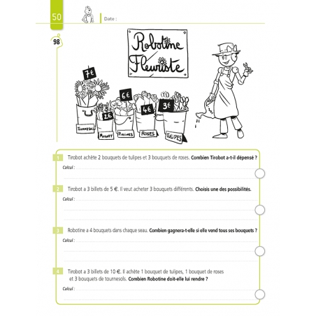 Résoudre des problèmes – Mathématiques – CE2 – Cahier avec Bout de Gomme – JOCATOP