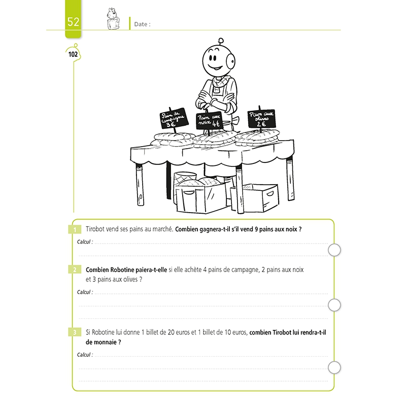 Résoudre des problèmes – Mathématiques – CE2 – Cahier avec Bout de Gomme – JOCATOP