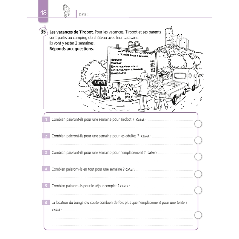 Résoudre des problèmes de Mathématiques – Niveau CM1 – Cahier avec Bout de Gomme – JOCATOP