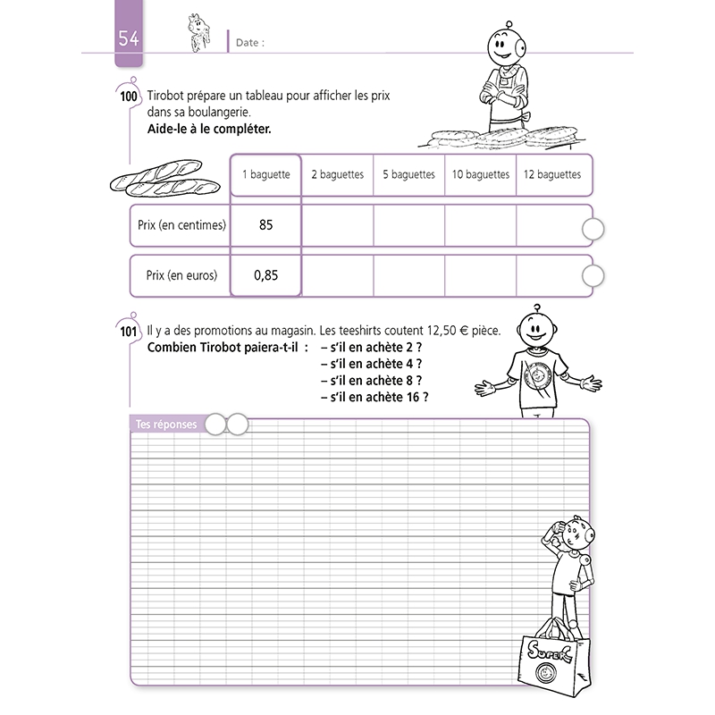 Résoudre des problèmes de Mathématiques – Niveau CM1 – Cahier avec Bout de Gomme – JOCATOP