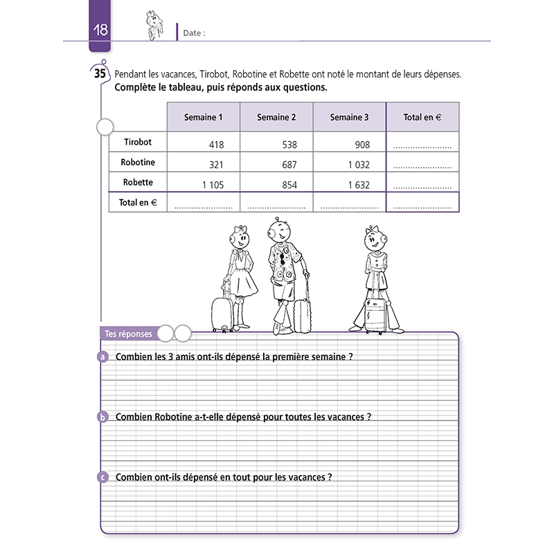 Résoudre des problèmes – Mathématiques CM2 – Cahier d’exercices avec Bout de Gomme – JOCATOP