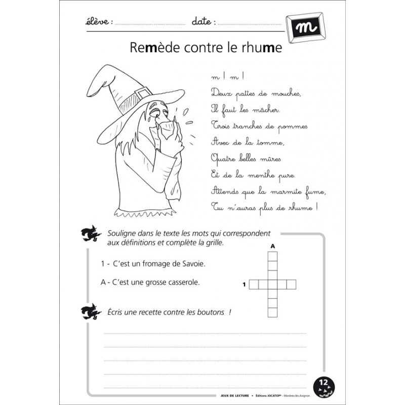 Exemple de fiche élève