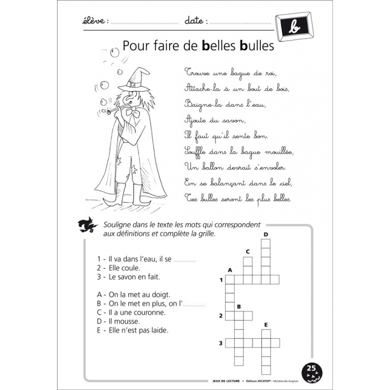 Exemple de fiche élève