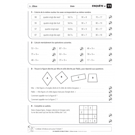 Rallyes de mathématiques – CE1 – Fichier photocopiable – JOCATOP