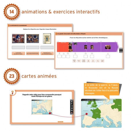 14 animations et exercices interactifs pour un apprentissage ludique et participatif23 cartes animées avec commentaire audio