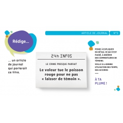 Expression écrite – Français – CM1/CM2 – Boîte à outils pédagogique – JOCATOP