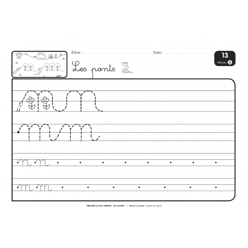 Timothée • Les lettres cursives