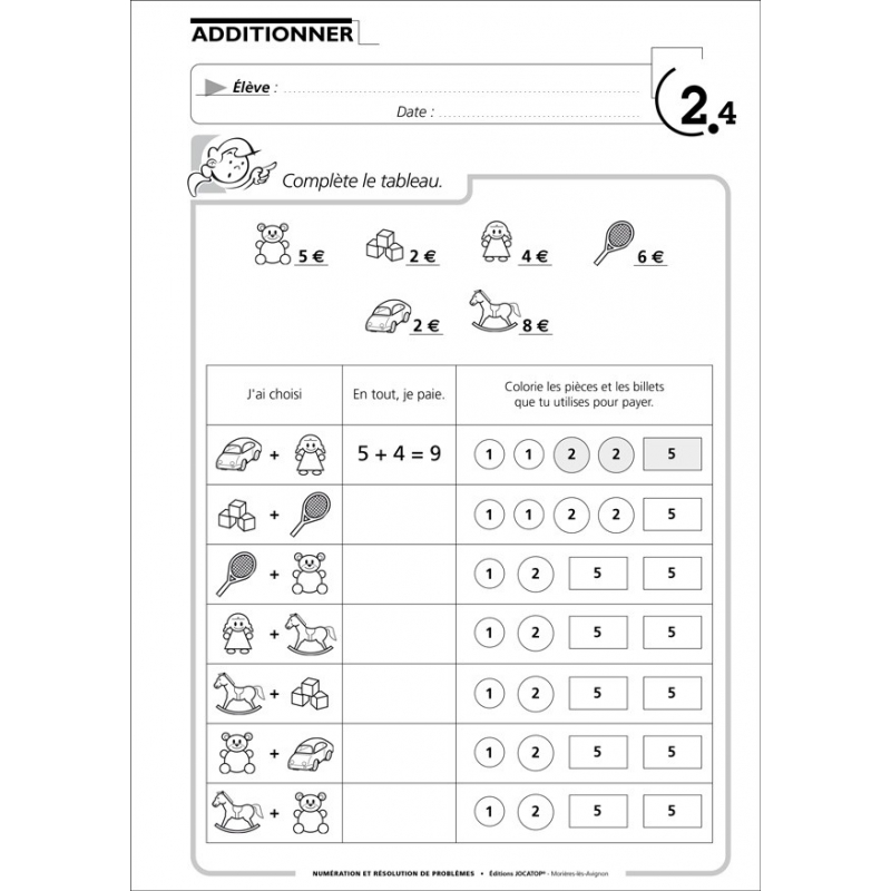 Exemple de fiche exercices