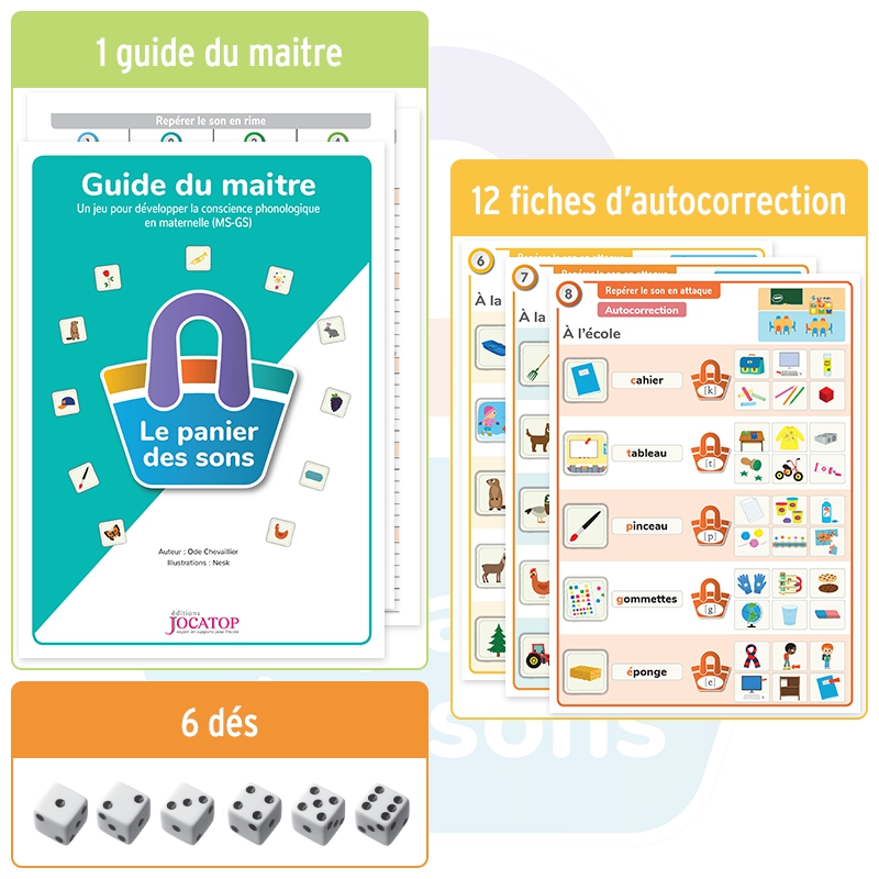 Jeu conscience phonologique – Français – MS GS – Jeu éducatif – JOCATOP