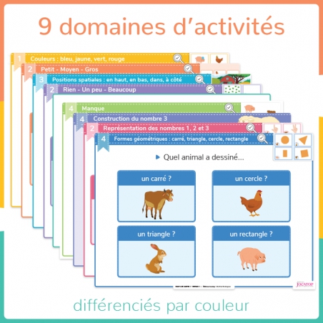 Structurer sa pensée – Premiers outils mathématiques – PS – Mallette pédagogique "Haut les cartes !" – JOCATOP