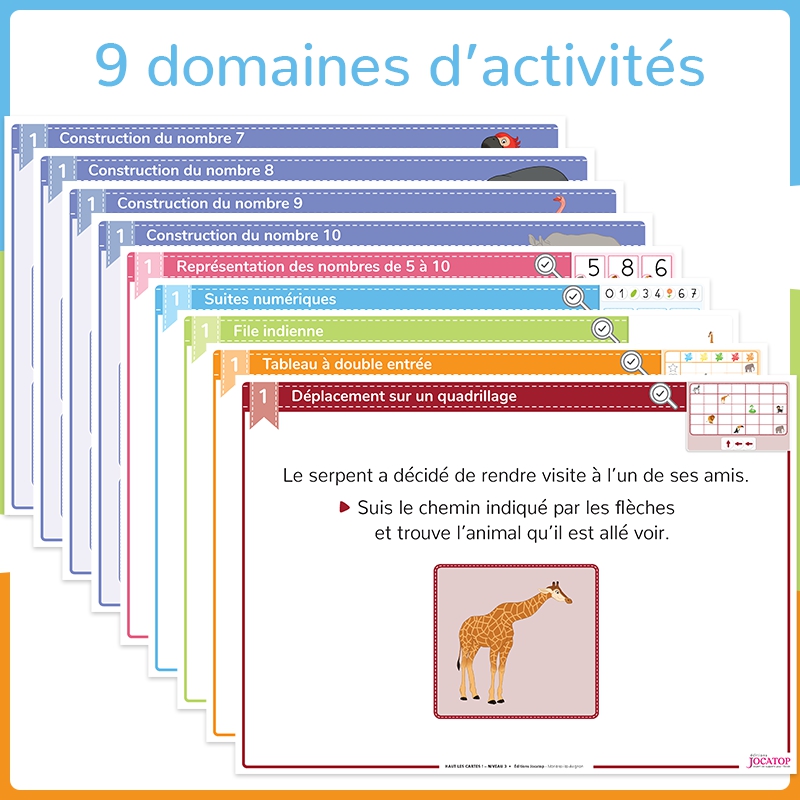 Structurer sa pensée – Mathématiques – Grande Section – Mallette pédagogique Haut les cartes ! – Jocatop