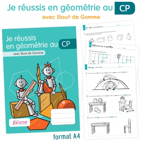 Apprendre la géométrie – Mathématiques CP – Cahier d’exercices de grandeurs et mesures – JOCATOP