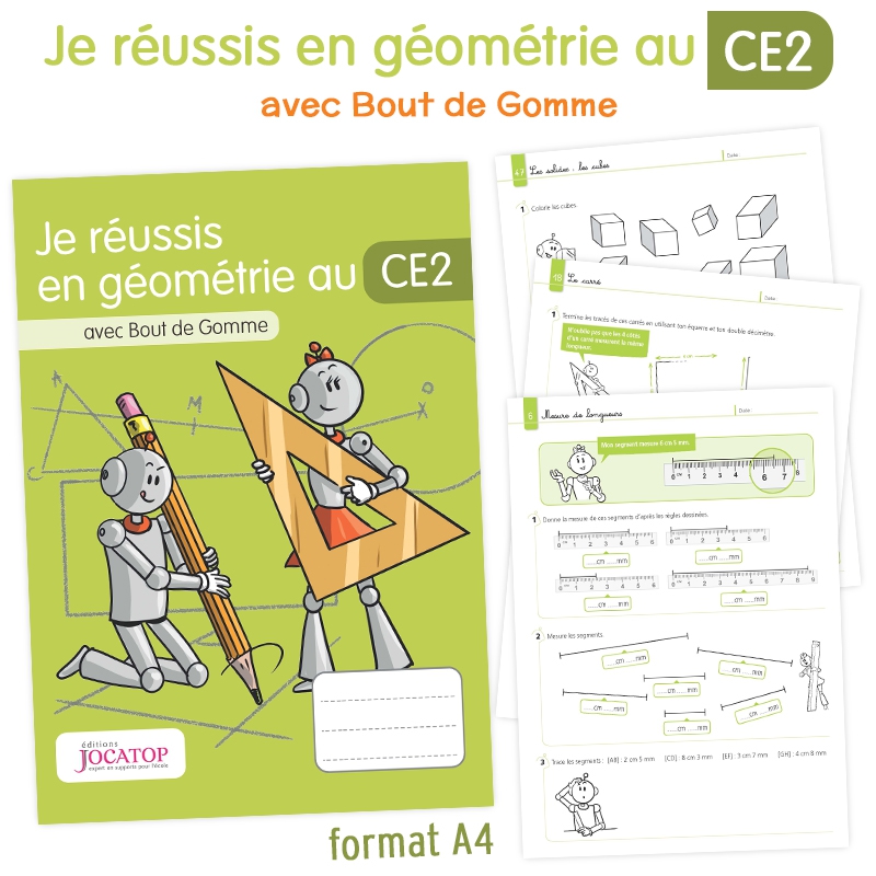 Apprendre la géométrie au CE2 – Cahier de mathématiques Bout de Gomme – JOCATOP